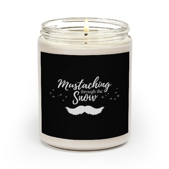 Mustaching through the Snow - White Scented Candles