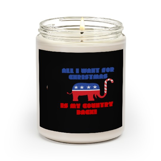 ALL I WANT FOR CHRISTMAS IS MY COUNTRY BACK! Rep Scented Candles
