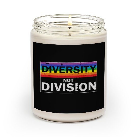 Diversity not Division Peace Love Inclusionn Human Scented Candles