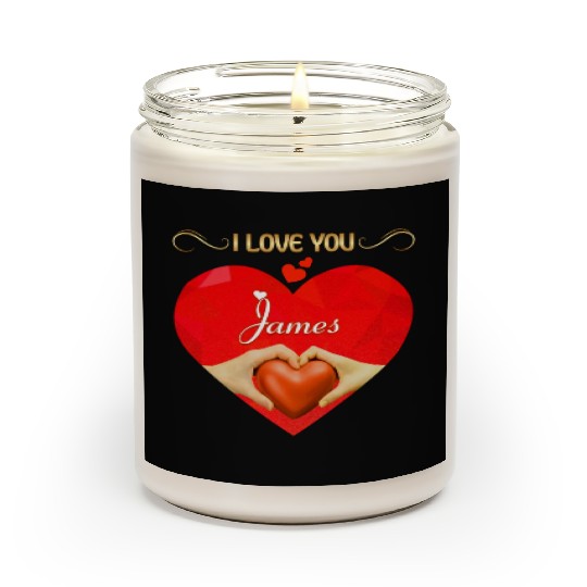 I love you James Scented Candles