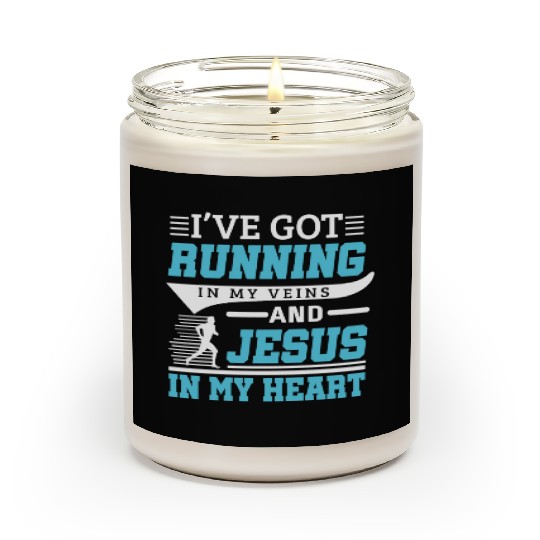 Running And Jesus Fitness Workout Cardio Christian Scented Candles