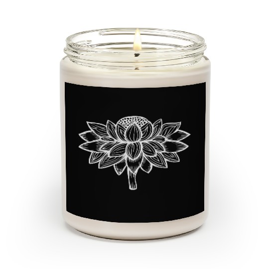 Flower Sunflower Drawing Illustration Scented Candles Scented Candles
