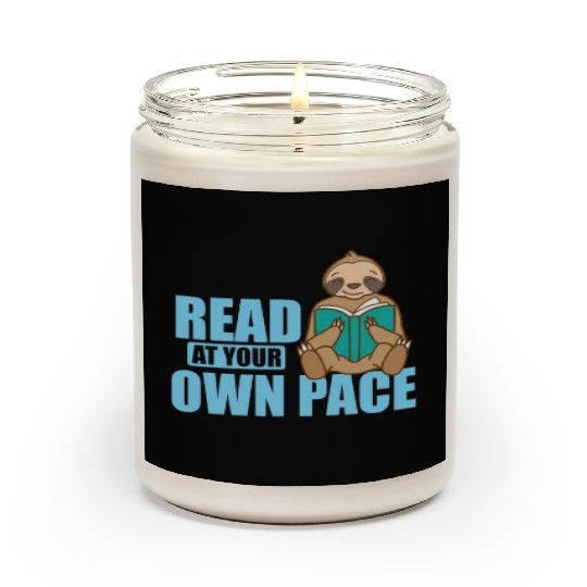 Read at your own Pace Sloth lazy Environment Scented Candles