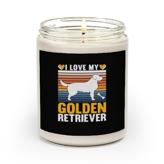 I Love My Golden Retriever Scented Candles