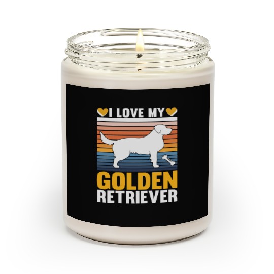 I Love My Golden Retriever Scented Candles