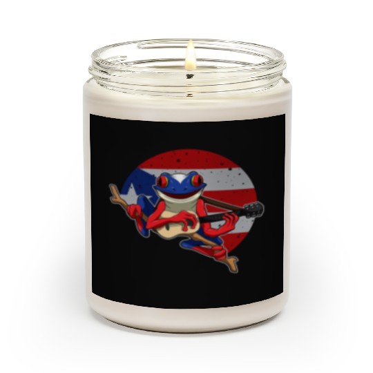 Guitar Playing Coqui Frog Puerto Rico Animal Scented Candles