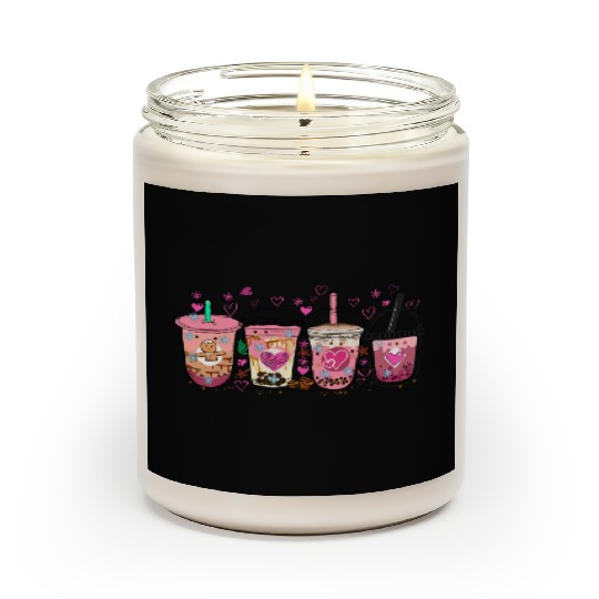 Valentine latte coffee lover, Valentine coffee Scented Candles