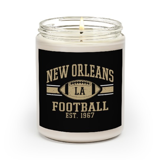 New Orleans Football Vintage Louisiana Nola Saint Scented Candles