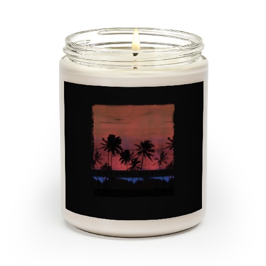 Cozumel Mexico Vacation Souvenir Beach Palm Tree Scented Candles