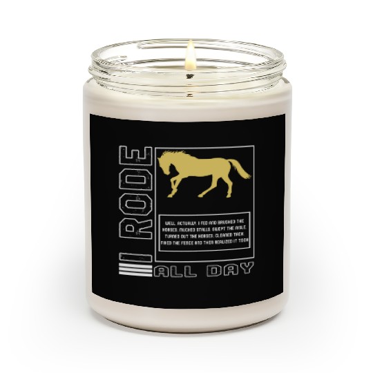Cowboy Scented Candles, I Rode All Day Funny Definition Scented Candles