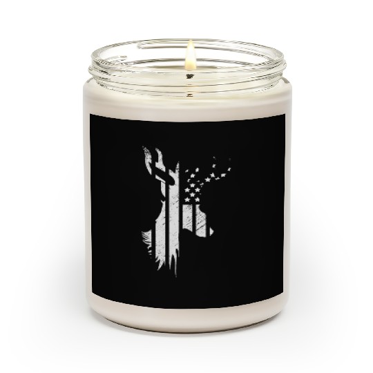 Camouflage Flag Deer Hunting America Flag Scented Candles