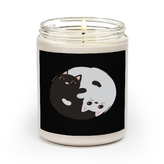 ying yang cat Scented Candles