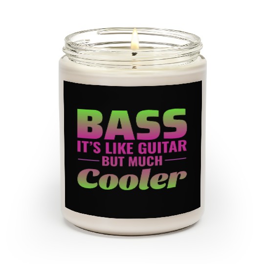 Bass Guitar Player Music Musician Bassist Funny Scented Candles