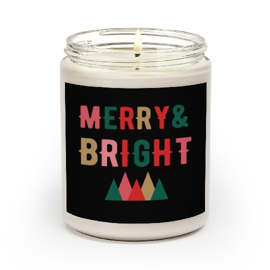 Merry and Bright Christmas tree Scented Candles