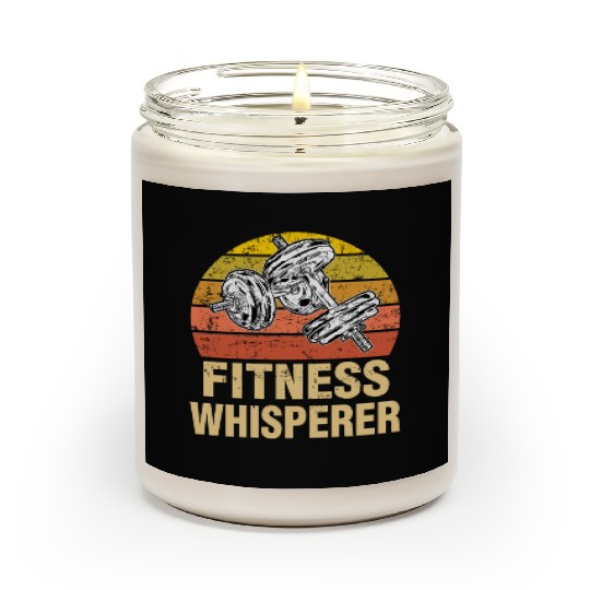 Fitness Whisperer Funny Weightlifting Gym Workout Scented Candles