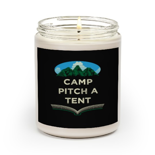 Camp Pitch a Tent Summer Camping Tropical Camper W Scented Candles