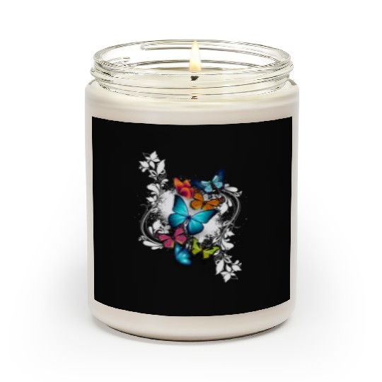 Butterfly Animal Color Colorful Splash Ornaments Scented Candles