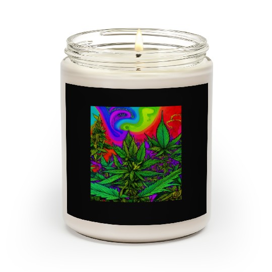Psychedelic cannabis land Scented Candles