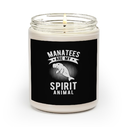Manatees Are My Spirit Animal His & Her Gift Scented Candles