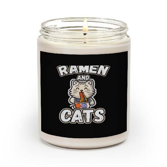 Ramen and cats Scented Candles