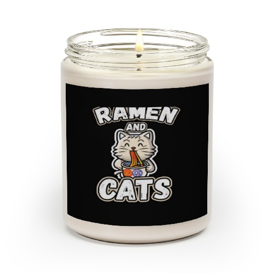 Ramen and cats Scented Candles