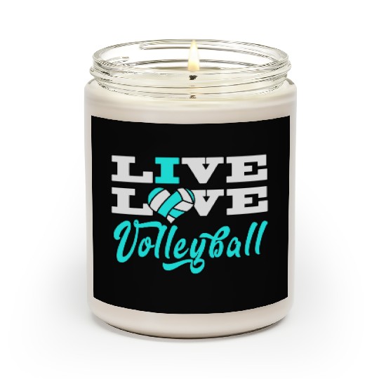 Volleyball Live Love Light Blue For Girlsns Scented Candles