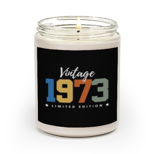 50 Years Vintage 1973 Retro 50th Birthday Scented Candles