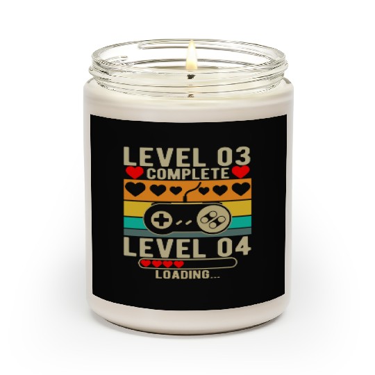 Level 3 Complete 3rd Wedding Anniversary Gamer Scented Candles