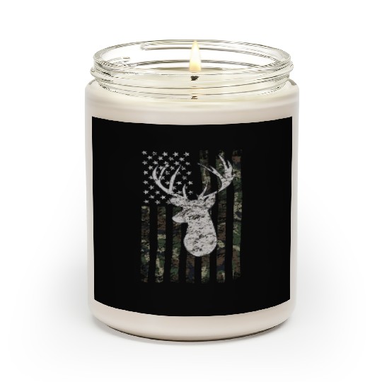 Buck Deer Hunting Camouflage Flag Hunter Scented Candles
