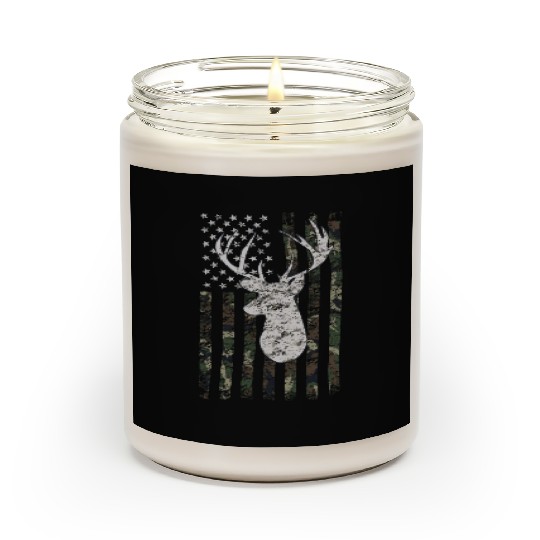Buck Deer Hunting Camouflage Flag Hunter Scented Candles