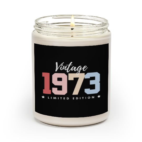 50 Years Vintage 1973 Retro 50th Birthday Scented Candles