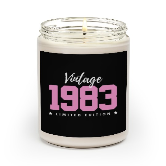 40 Years Vintage 1983 Retro 40th Birthday Scented Candles