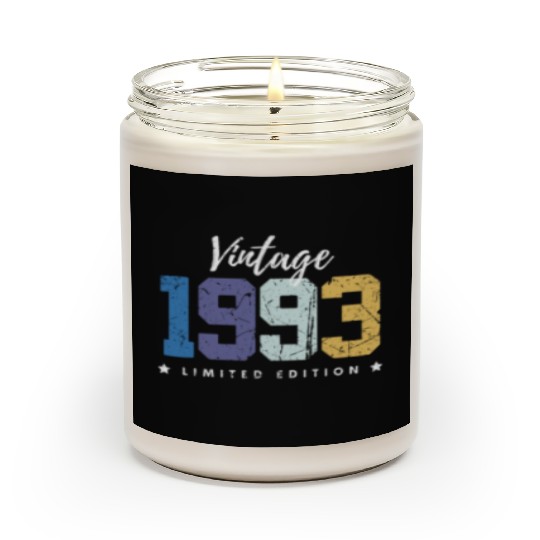 30 Years Vintage 1993 Retro 30th Birthday Scented Candles