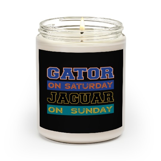 Gator On Saturday Jaguar On Sunday Jacksonville Fo Scented Candles