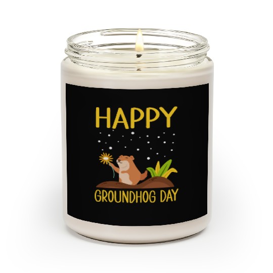 Happy Groundhog Day Scented Candles