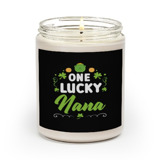One Lucky Nana Grandma Granny St. Patricks Day Scented Candles