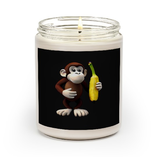Banana monkey Scented Candles