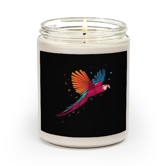 Macaw Parrot Geometric Bird Parakeet Ornitholog Gi Scented Candles