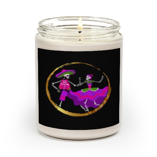 Dia De Los Muertos Scented Candles, Ballet Folklorico Sugar