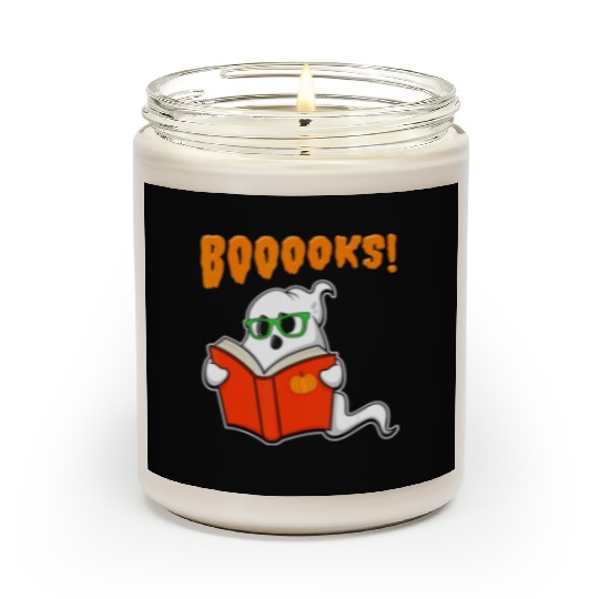 Funny Teacher Halloween Ghost Books Reading Scented Candles