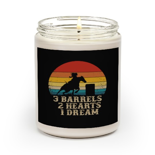 Barrel Racing Horse Riding 3 Barrels 2 Hearts 1 Dr Scented Candles