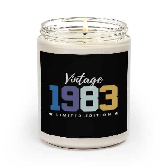 40 Years Vintage 1983 Retro 40th Birthday Scented Candles