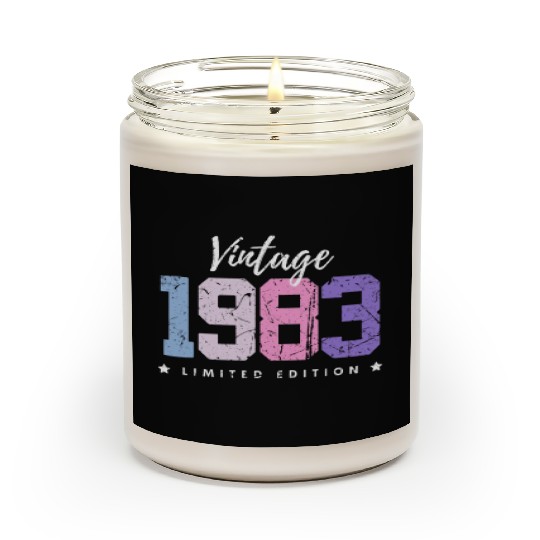 40 Years Vintage 1983 Retro 40th Birthday Scented Candles