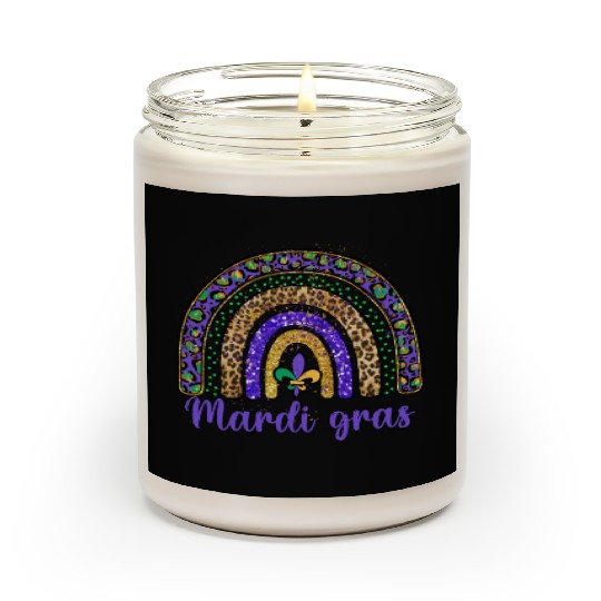 Mardi Gras Beads design - Mardi Gras Fat Tuesday Scented Candles