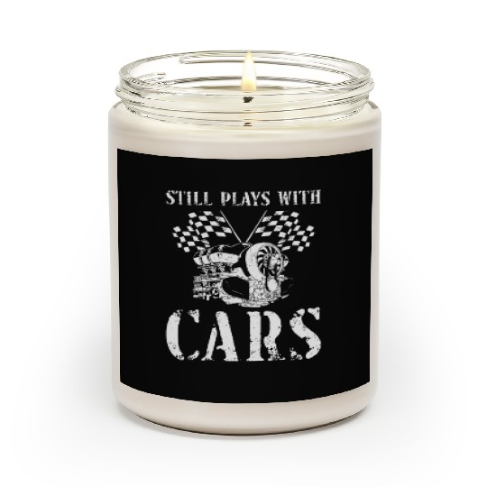 Drag Racing Race Car Vintage Still Scented Candles