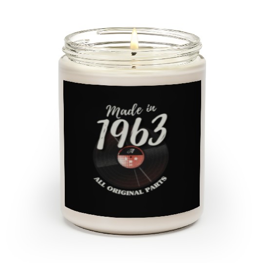 60 Years Vintage 1963 Retro 60th Birthday Scented Candles