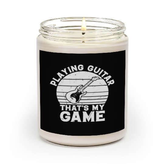 Bass Guitar Player I Playing Guitar That's My Game Scented Candles