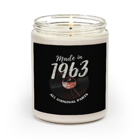 60 Years Vintage 1963 Retro 60th Birthday Scented Candles