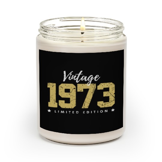 50 Years Vintage 1973 Retro 50th Birthday Scented Candles