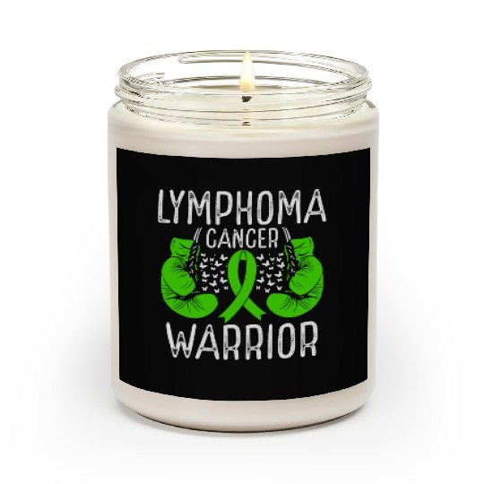 Lymphoma Cancer Warrior Awareness Ribbon Gloves Scented Candles